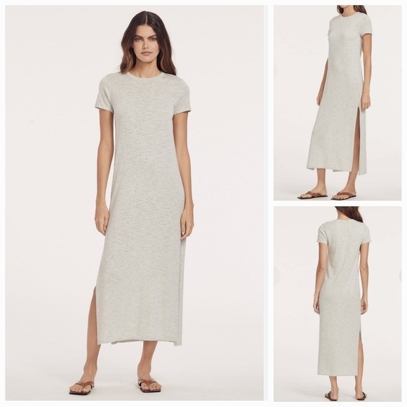 NWT 360 Cashmere Lulah Light Grey Long Sweater Dress - Picture 1 of 7
